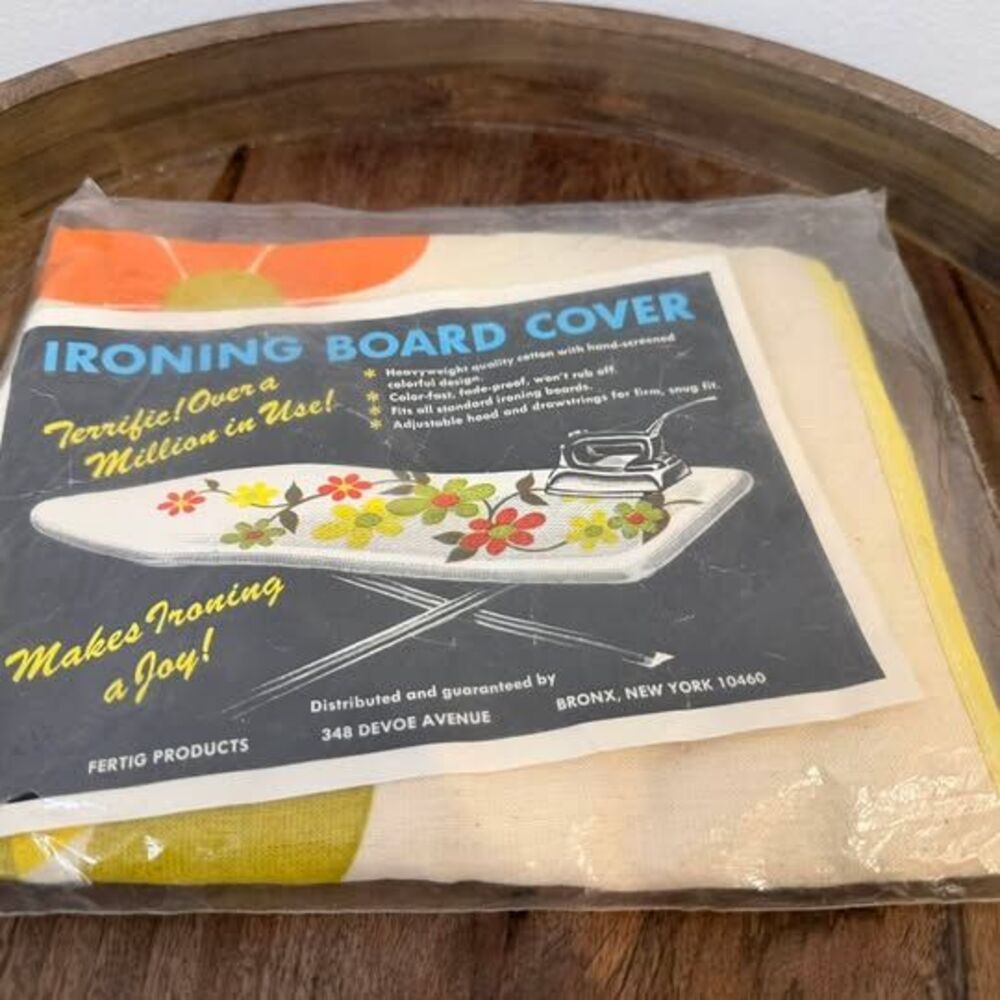 Vintage Fertig Products Floral Ironing Board Cover New Old Stock